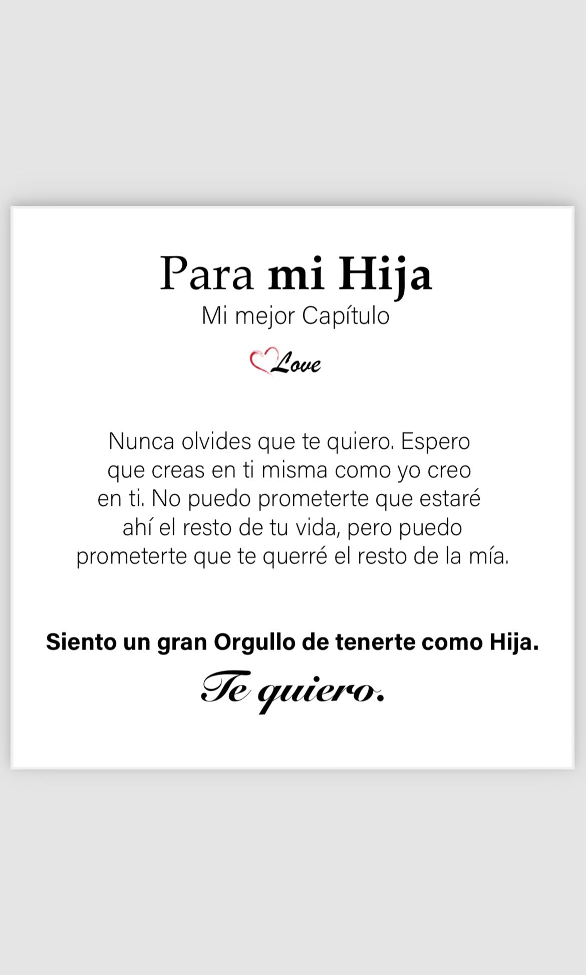 Dedicatoria Para mi Hija